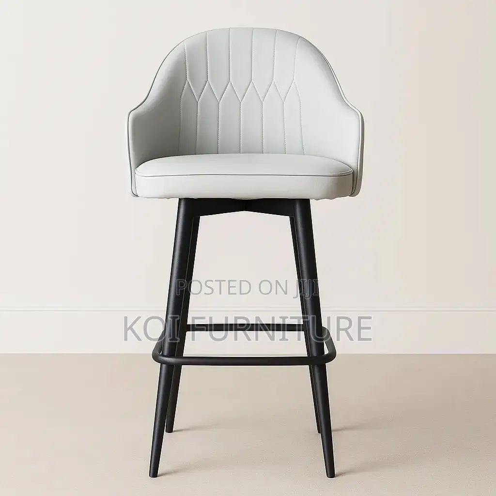 Barstool; Leather Recliner Swivel Barstools