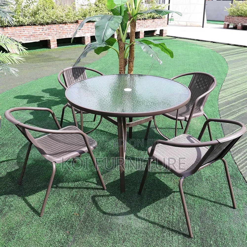 Dining Set; Four Seaters Home Balcony Outdoor Classical Set