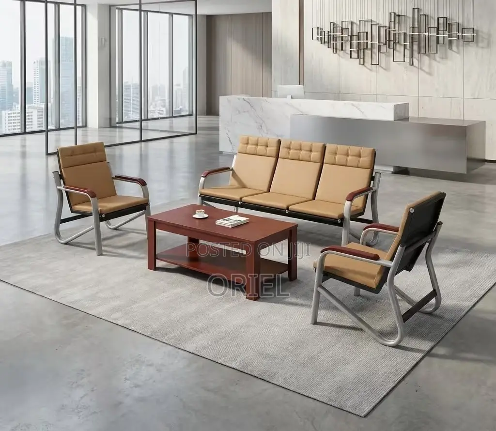 Office Waiting Sofa : 5-Seater Office Lounge Sofa Set