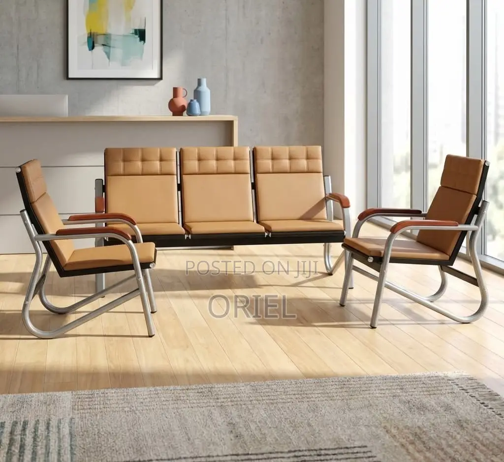 Office Waiting Sofa : 5-Seater Office Lounge Sofa Set