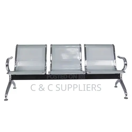 3-Seater Metallic Airport Bench