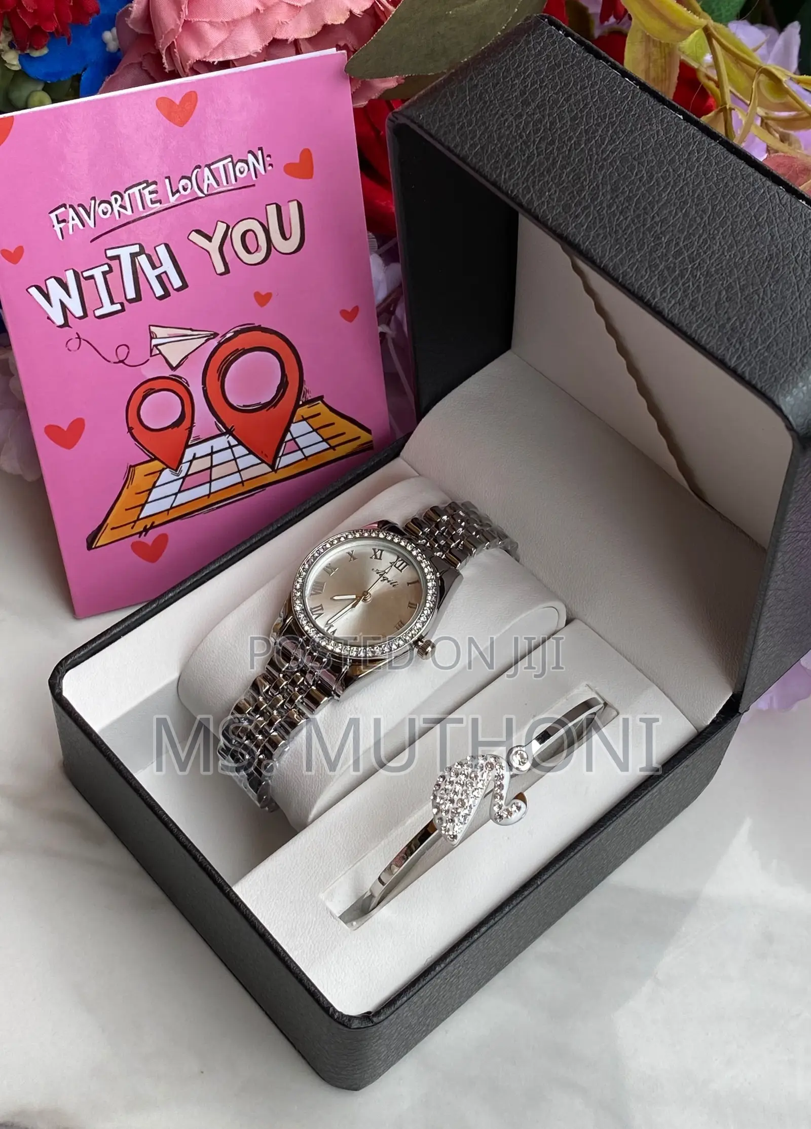 Ladies Gorgeous Matching Watch and Luxury Bangle Gift Set