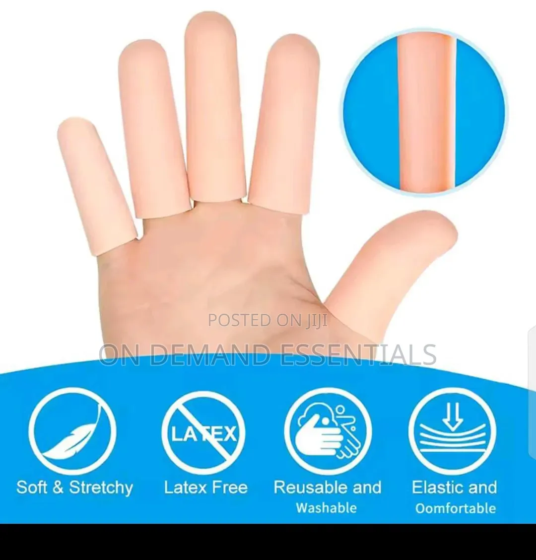 Silicone Anti-Slip Finger Cover Toe Tube Finger Protector Sleeve