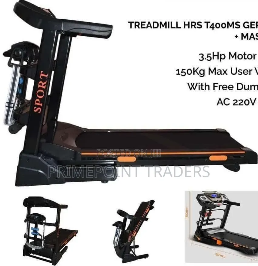 Auto Incline Treadmill With Massage Belt – Multifunctional Home Fitne