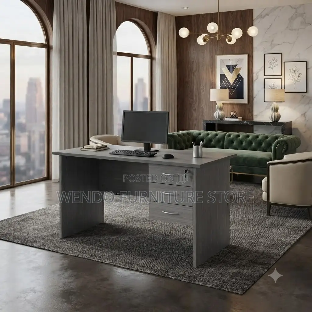 Office Desk; 120cm Clerical Home Office Walnut Desk