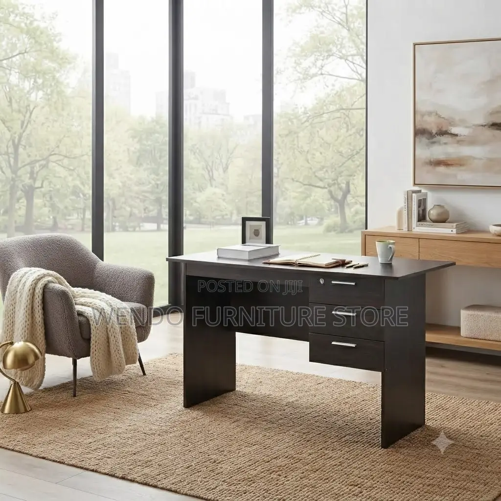 Office Desk; 120cm Clerical Home Office Walnut Desk