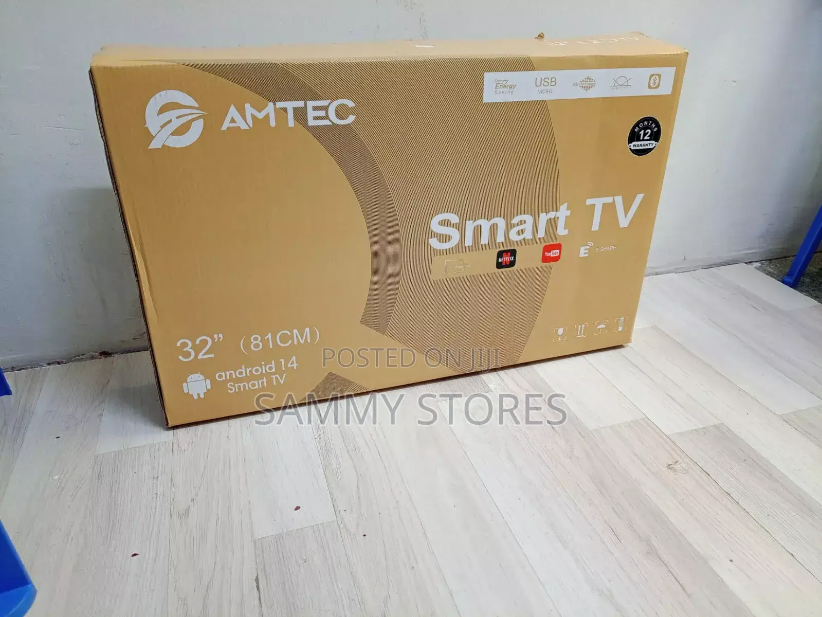 AMTEC 32 Inches Android 14 Smart TV – Netflix YouTube