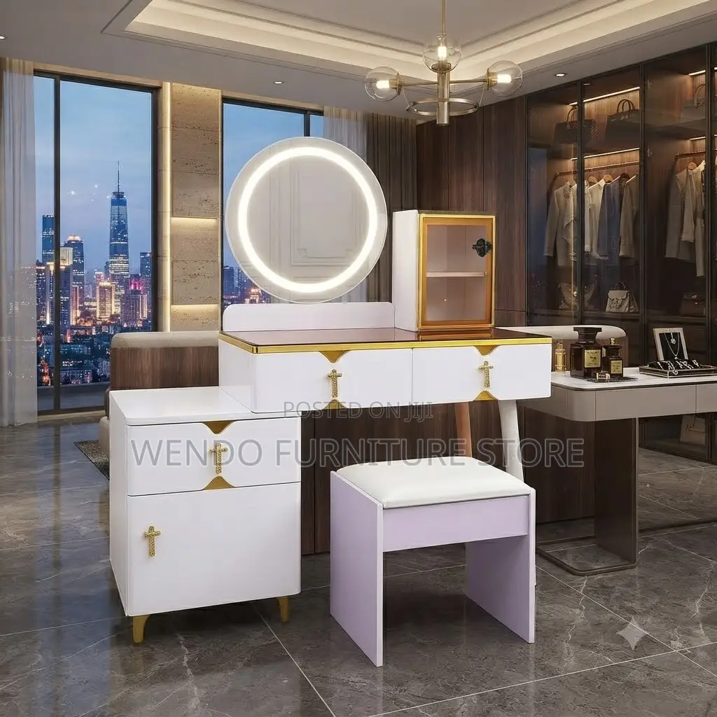 Dressers; White Dressing Room Girls Vanity Set