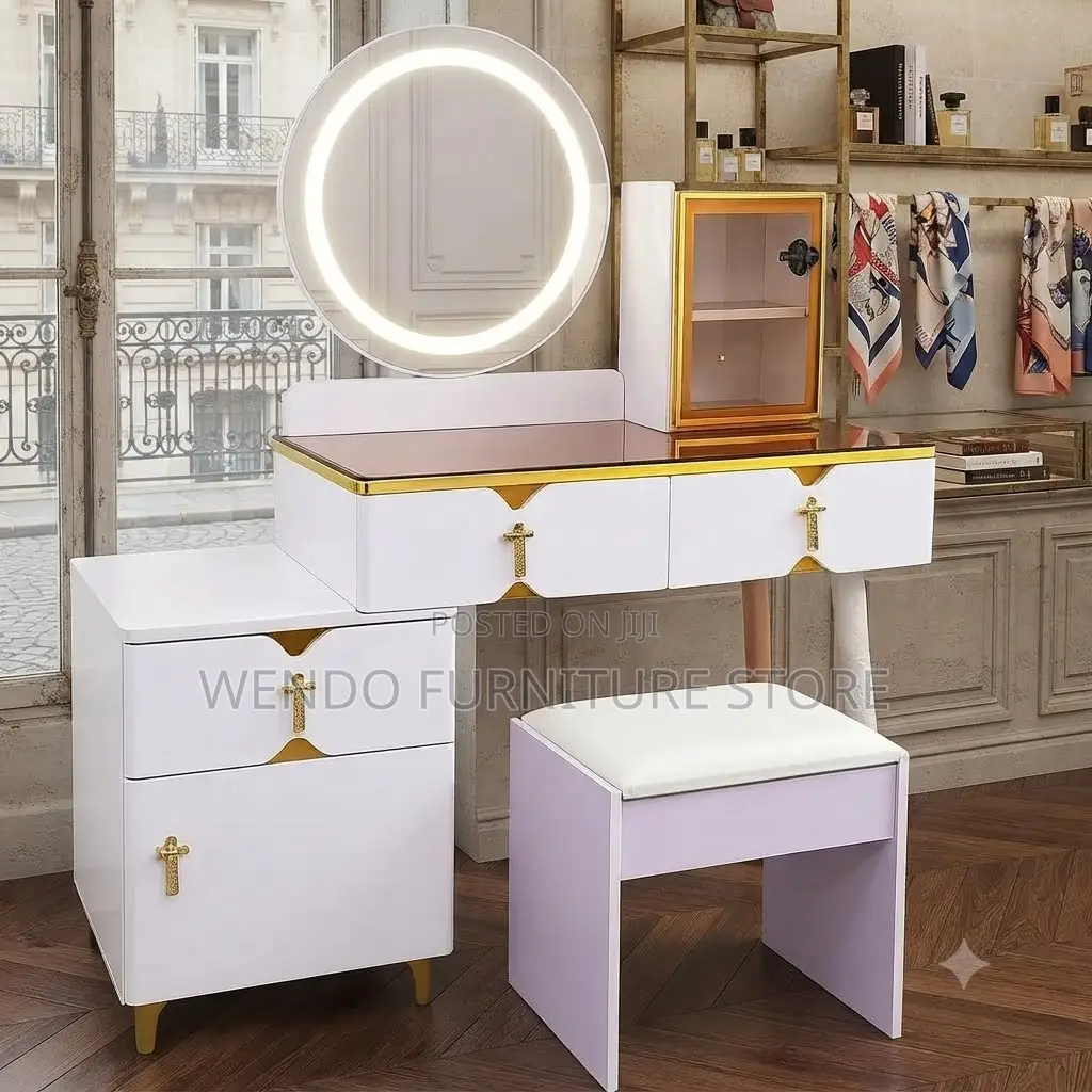 Dressers; White Dressing Room Girls Vanity Set