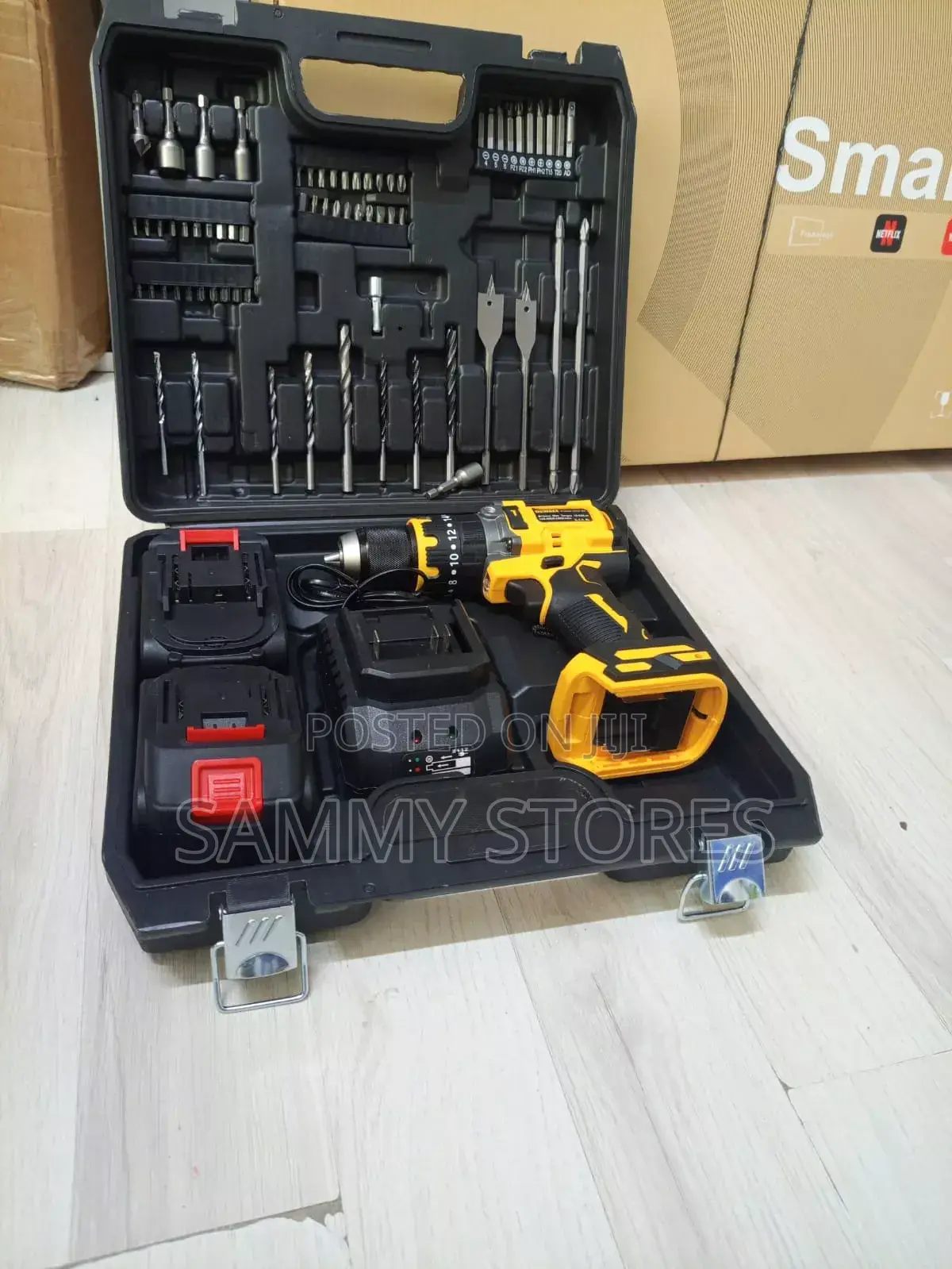 Rechargeable 21V Power Drill Machine Complete DIY Tool Kit