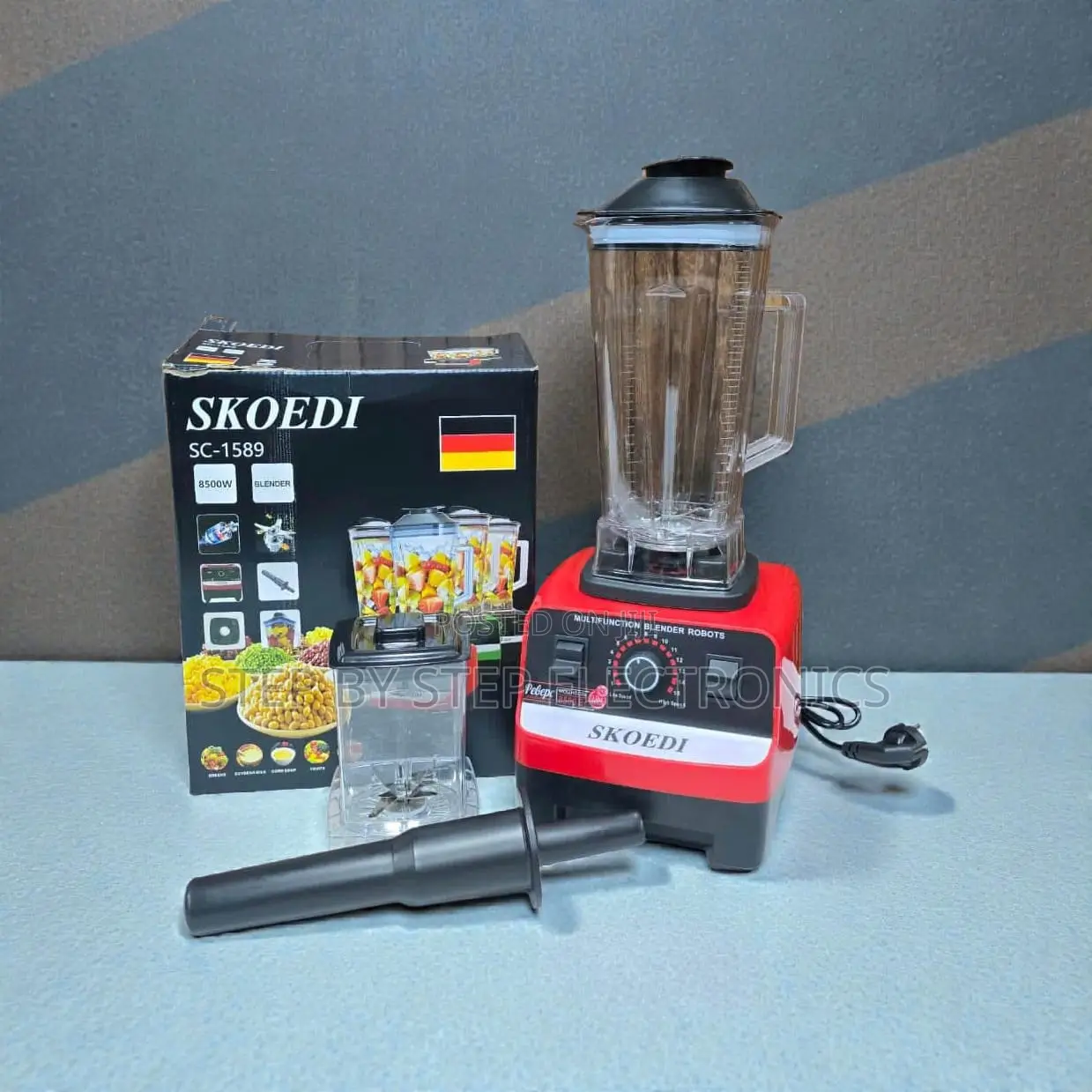 Family-Sized Silver Crest 2-in-1 Double Cup Blender Grinder