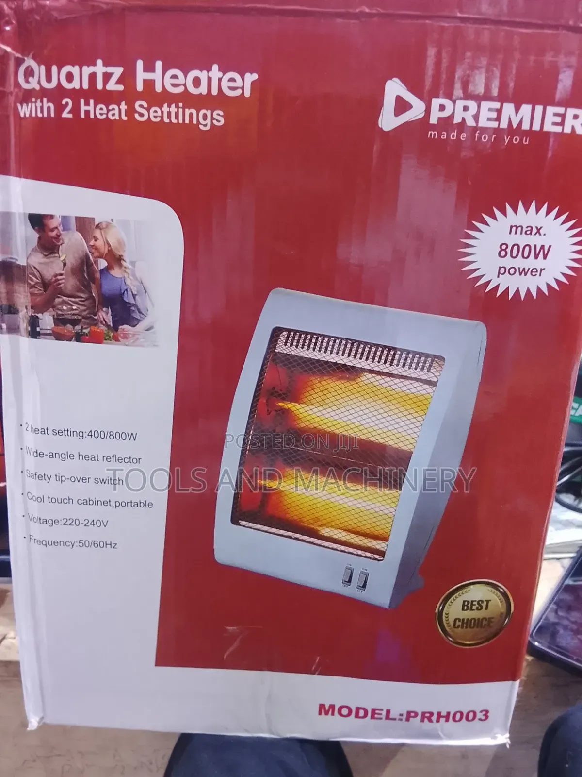 Quality Premier 800w Quartz Heater With 2 Heat Settings