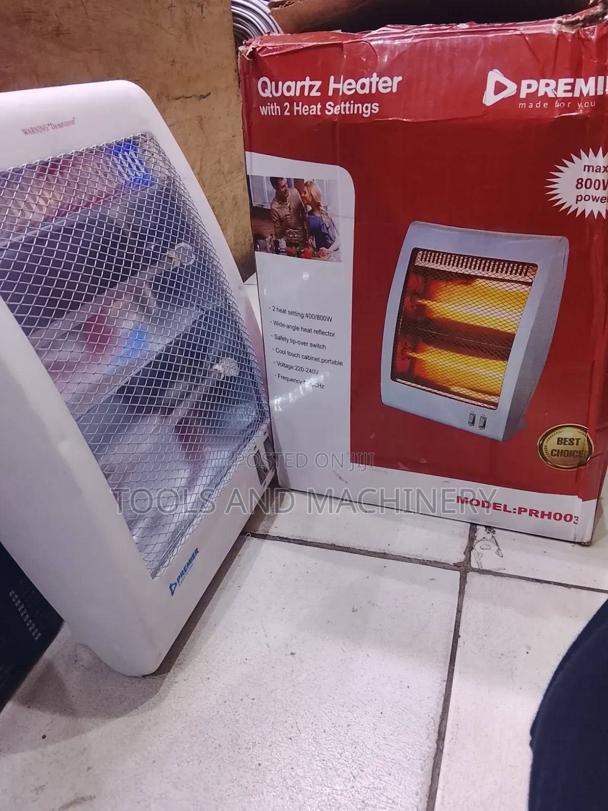 Quality Premier 800w Quartz Heater With 2 Heat Settings