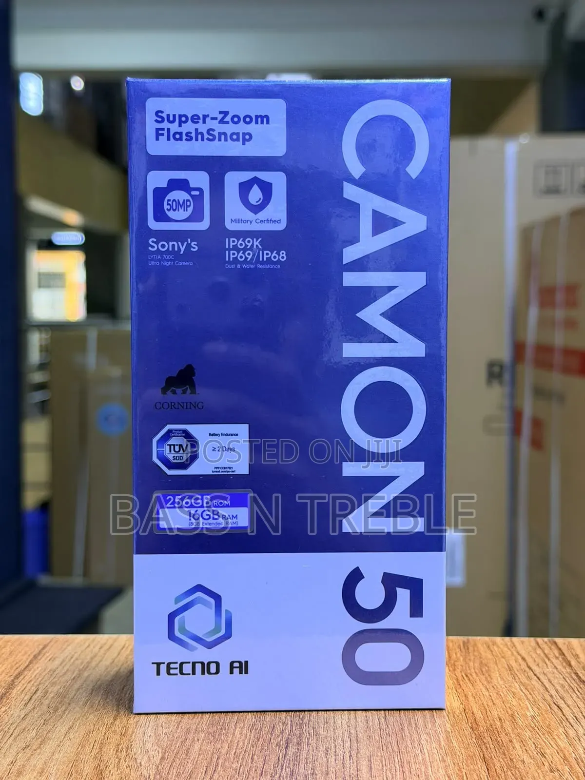 New Tecno Camon 50 256 GB Black