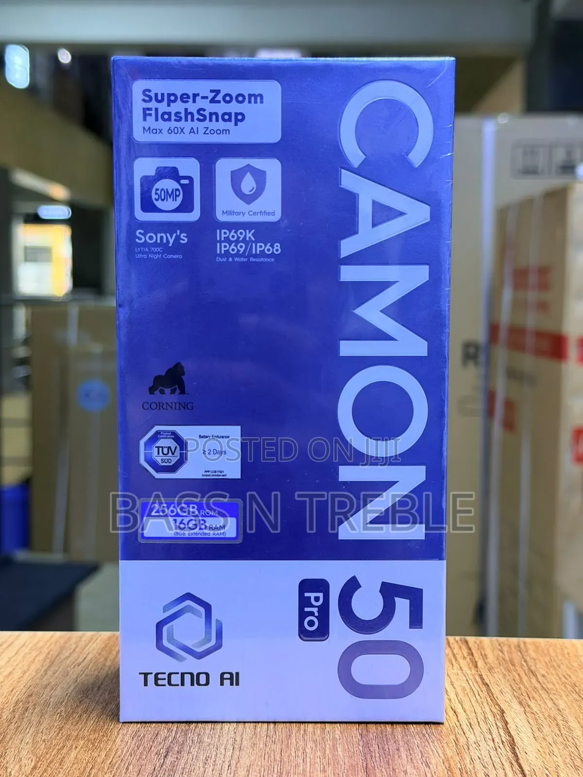 New Tecno Camon 50 256 GB Black