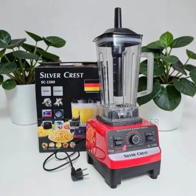 Powerful Multi-Function Silver Crest 2-in-1 Double Cup Blender Grinder