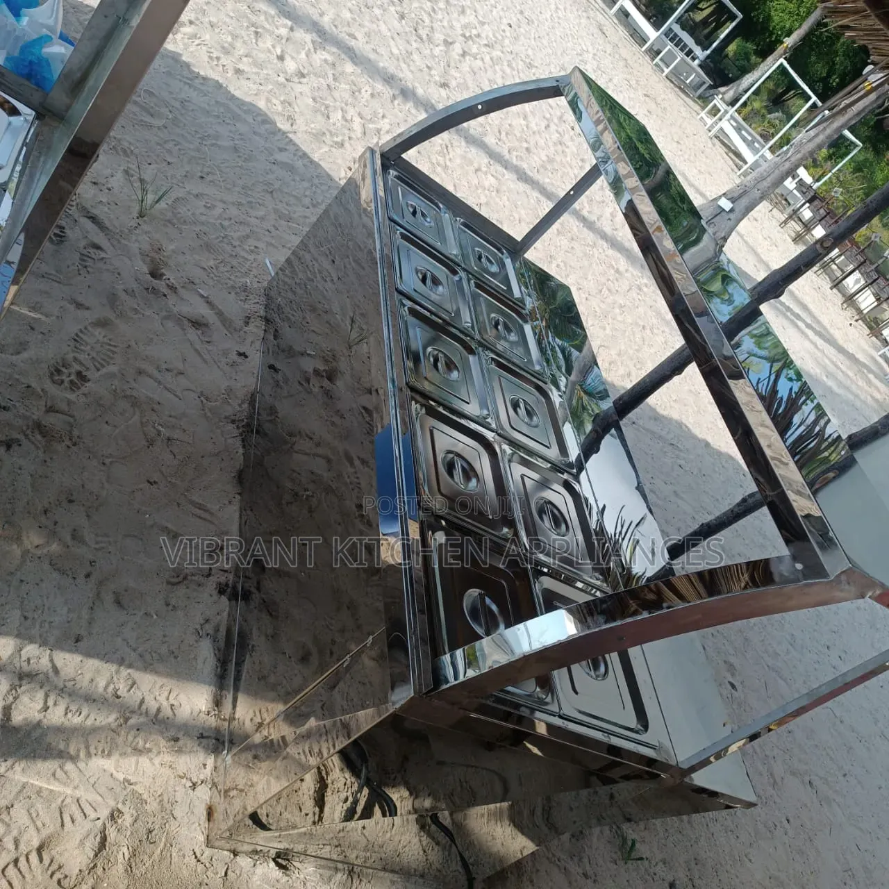 5-Pan Stainless Steel Food Warmer With Glass Canopy