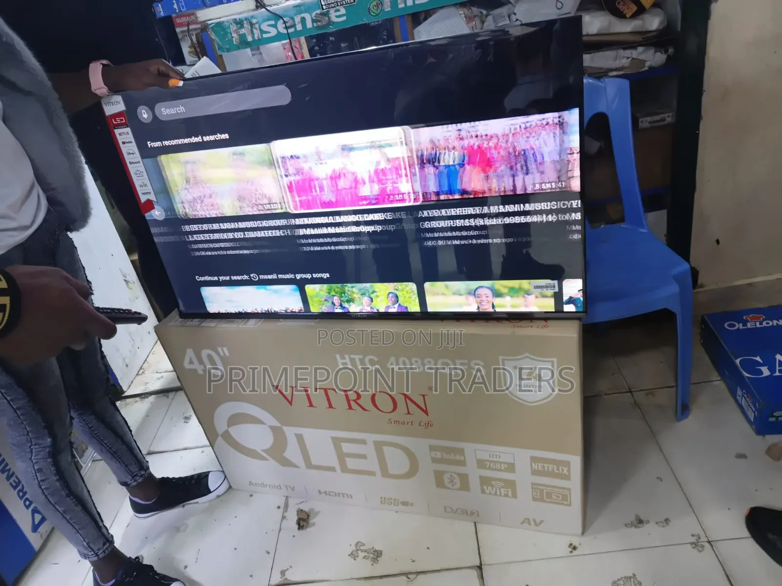 Vitron 40-Inch QLED Smart Android TV – Stylish Design Immersive