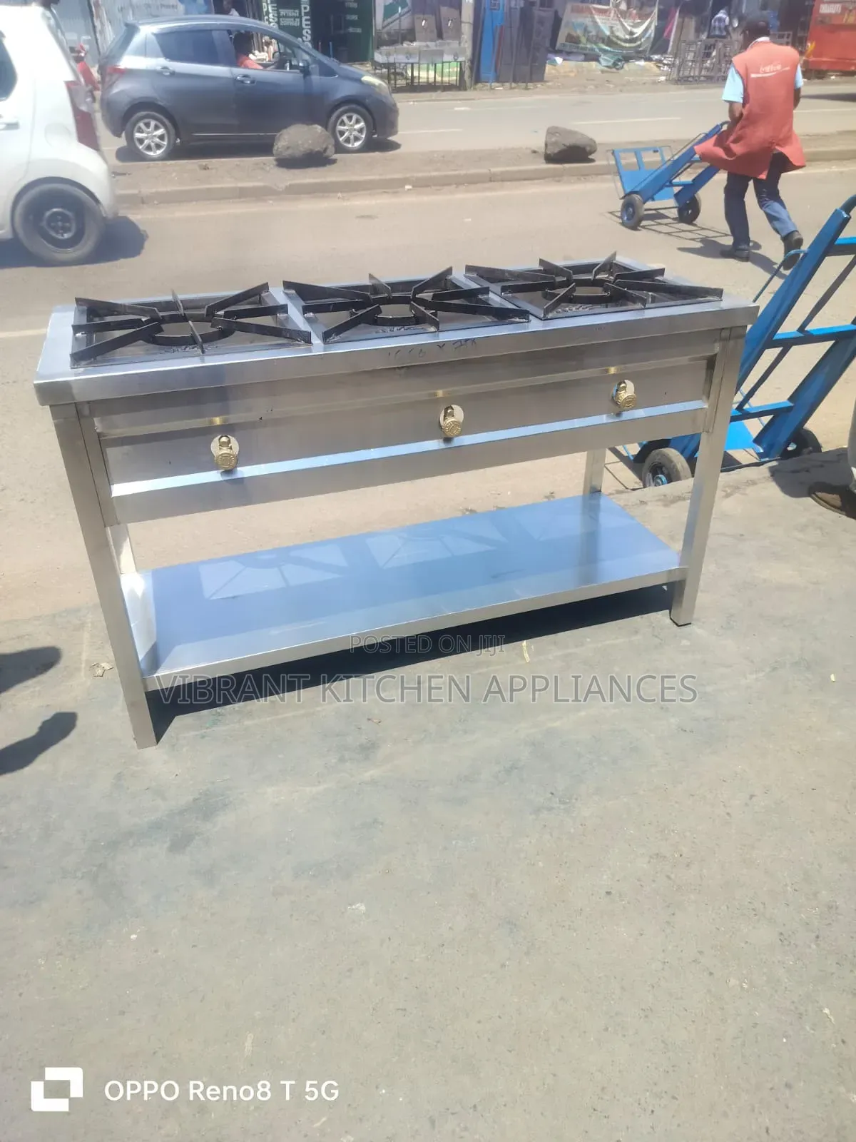 Commercial Triple-Burner Gas Stove