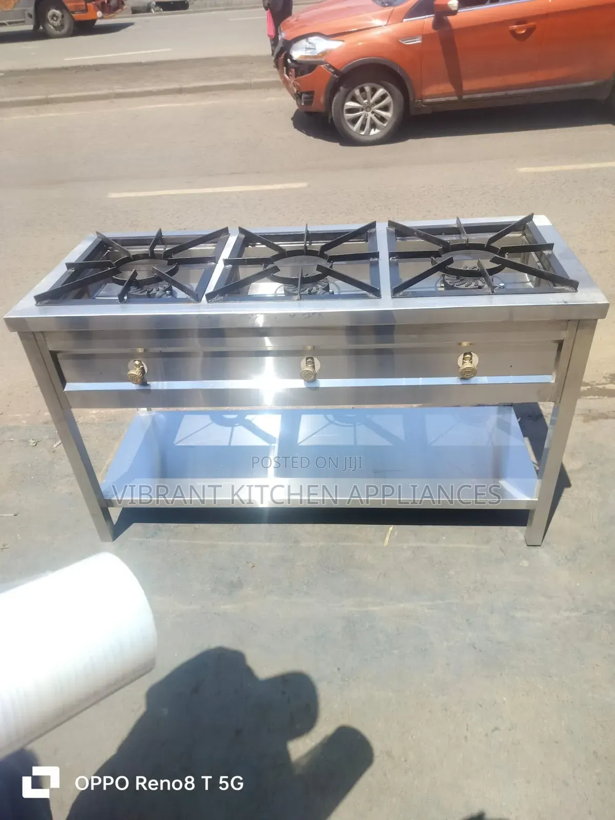 Commercial Triple-Burner Gas Stove