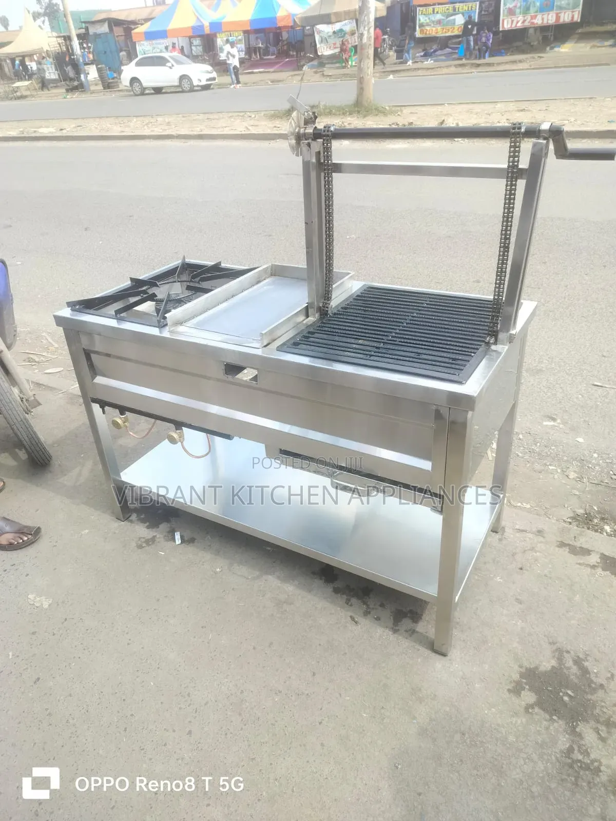 Combined Grill, Griddle Single Burner