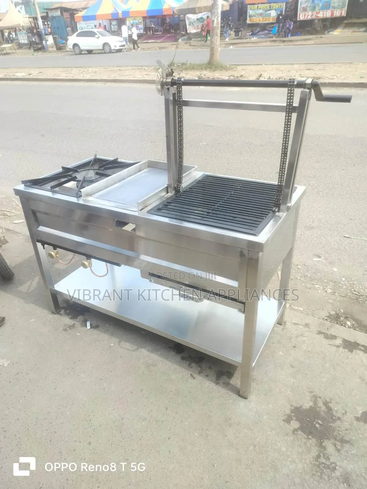 Combined Grill, Griddle Single Burner