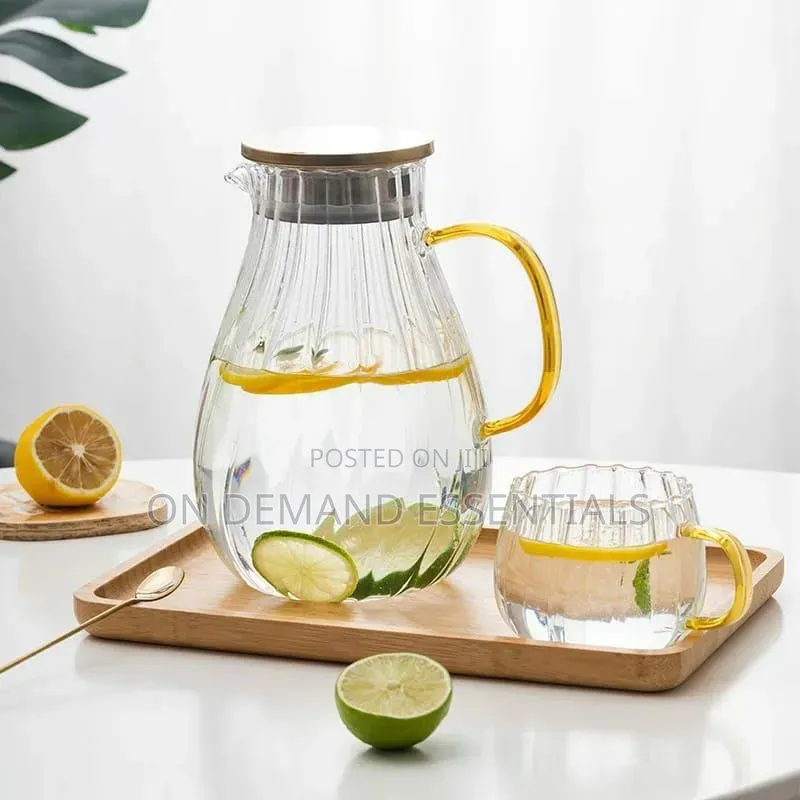 Stripped / Pumpkin Transparent Teapot