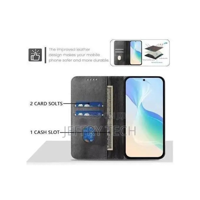 Samsung Galaxy A37 Caseme Wallet Black Retro Suede Leather Flip All-Re