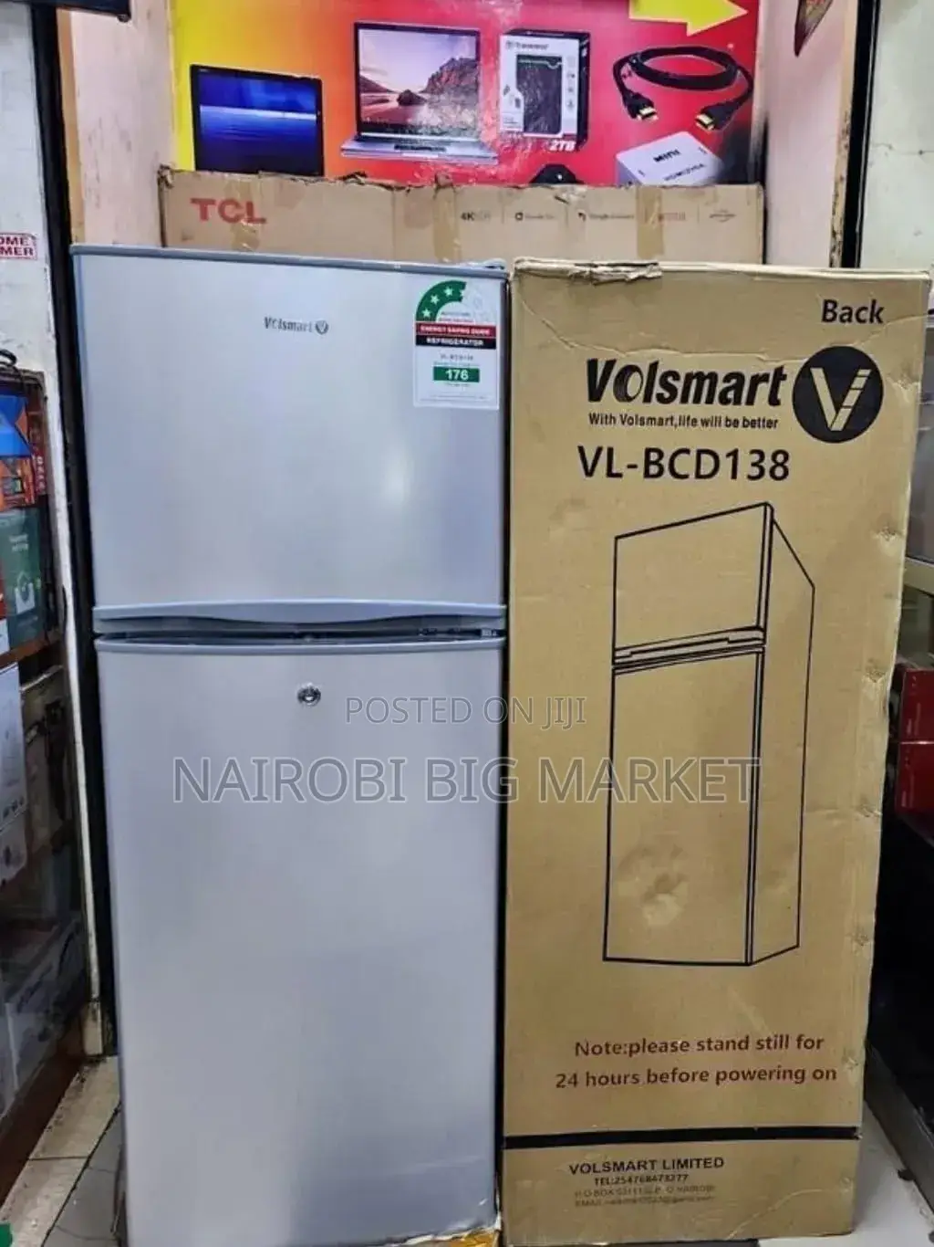 Direct Cooling With Fully Tropicallized 138 Litres Volsmart Fridge