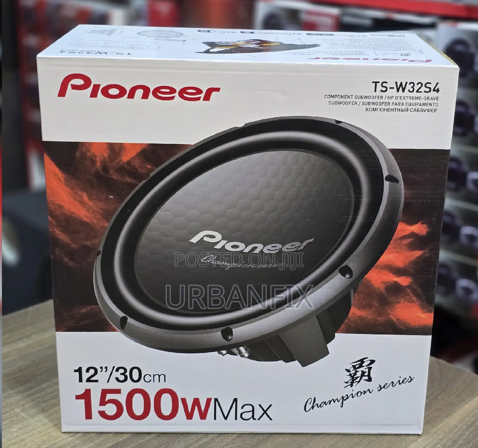 Pioneer TS-W32S4 1500watts Champion Series Subwoofer With Slot Cabinet