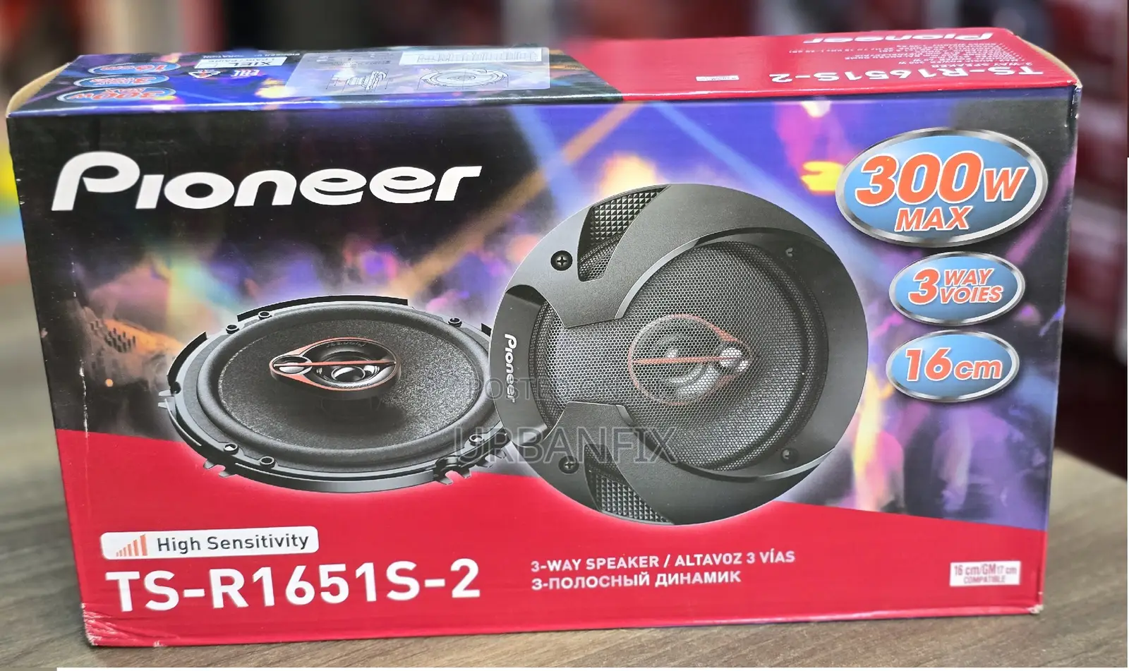 Pioneer TS-R1651S 300watts 6.5Inches Round Midrange Speakers- A Pair