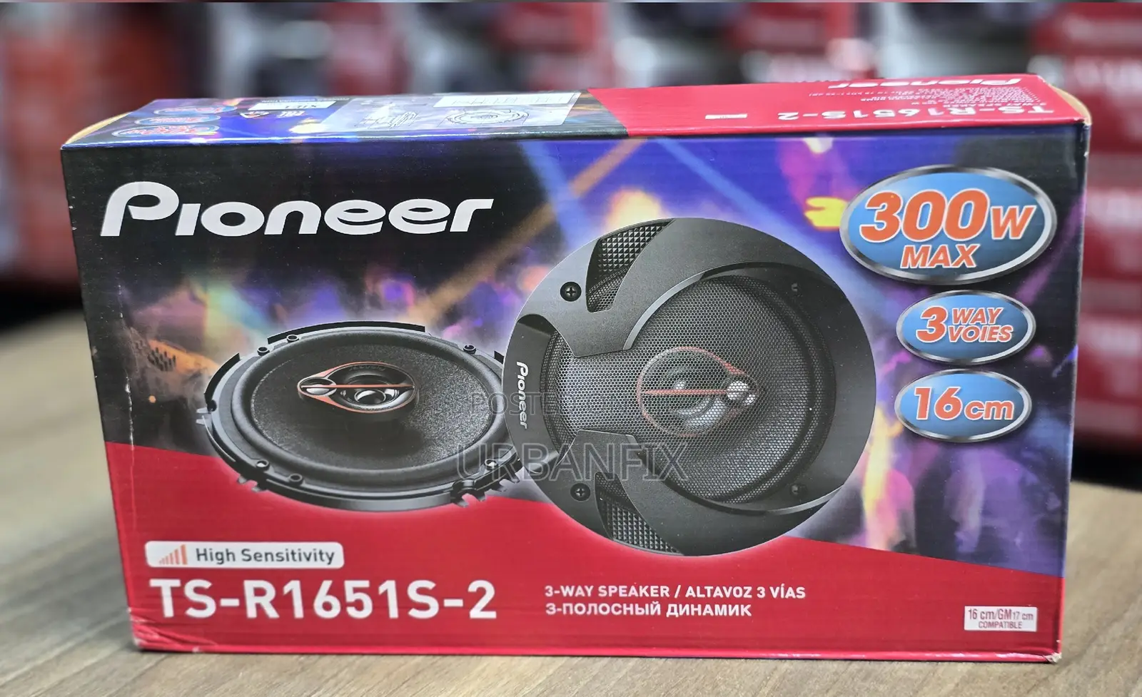 Pioneer TS-R1651S 300watts 6.5Inches Round Midrange Speakers- A Pair