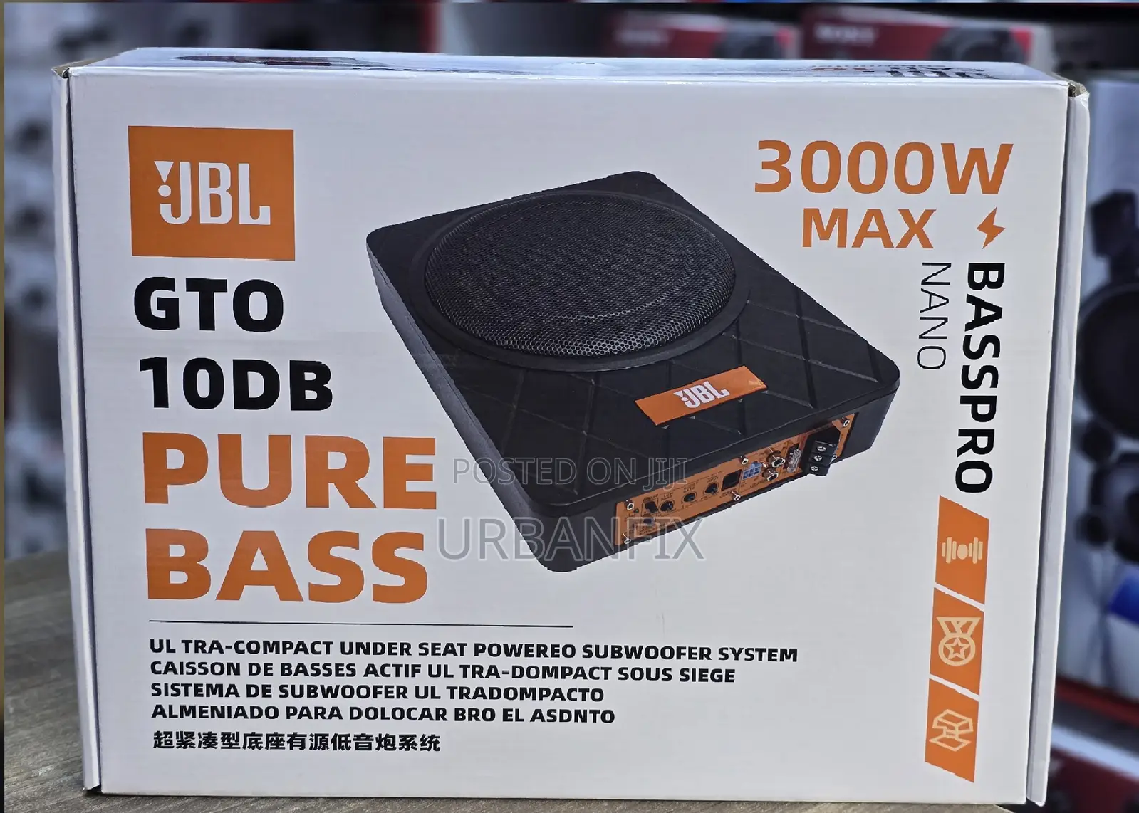 JBL 3000watts Bass Pro Nano 10 Inch Underseat Bass Subwoofer