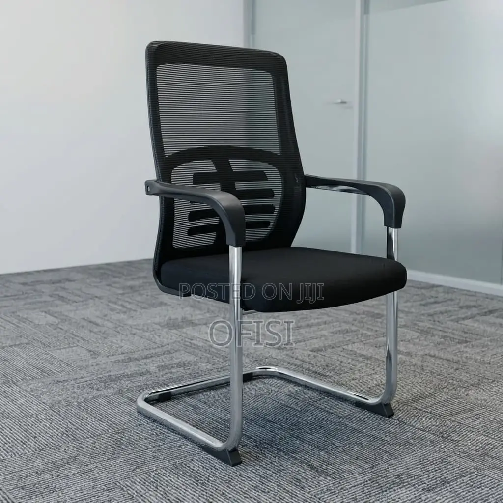 Office Chair; Mesh Office Guest Chair With Arms