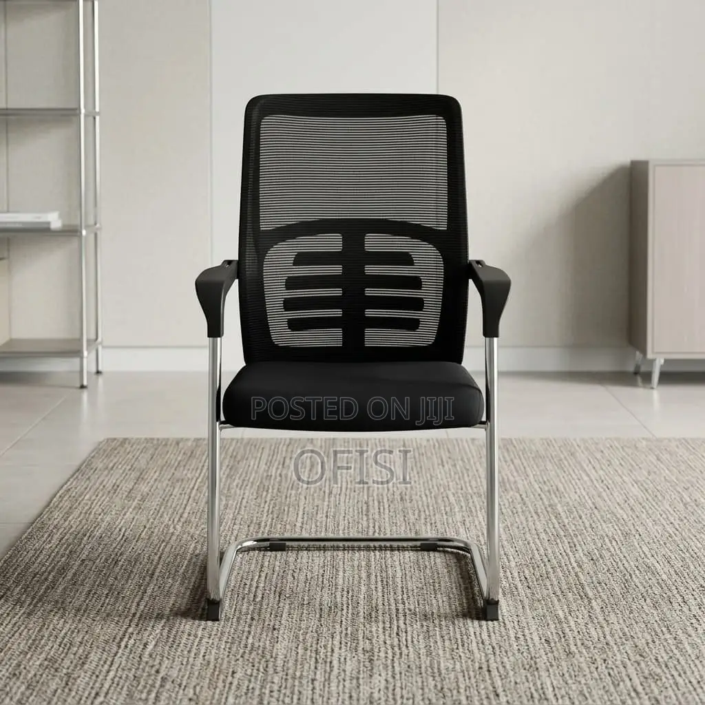 Office Chair; Mesh Office Guest Chair With Arms