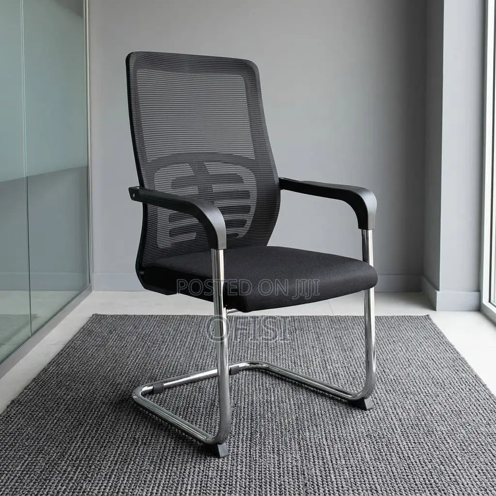 Office Chair; Mesh Office Guest Chair With Arms