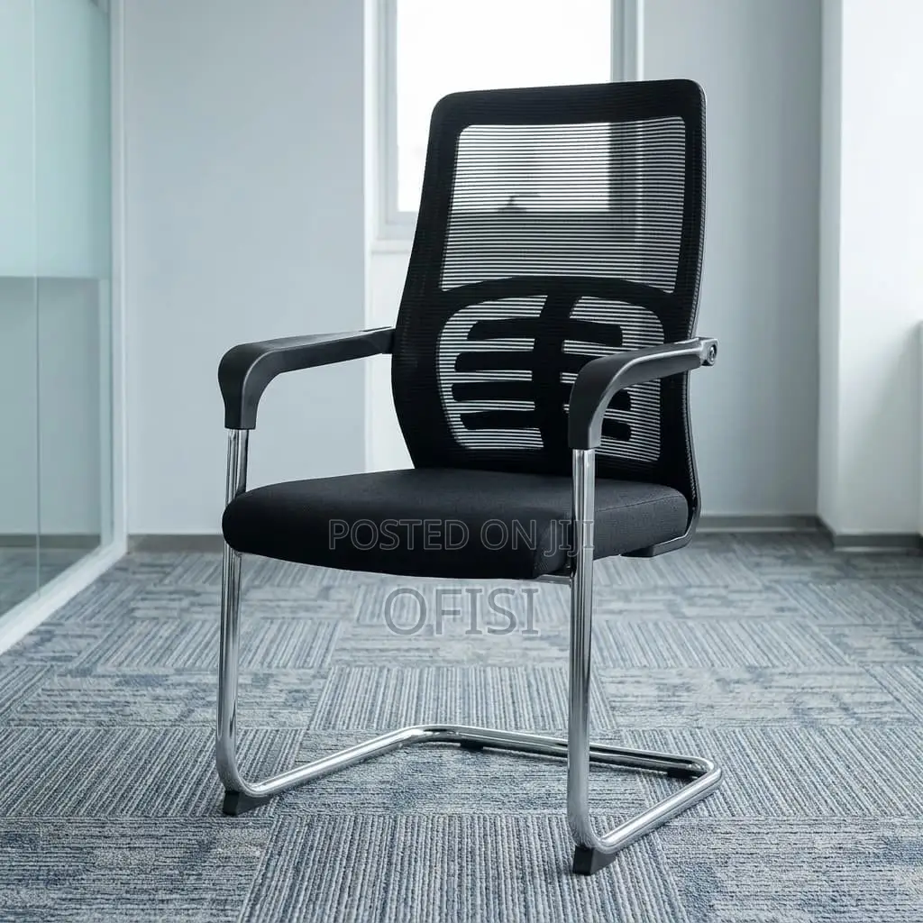 Office Chair; Mesh Office Guest Chair With Arms