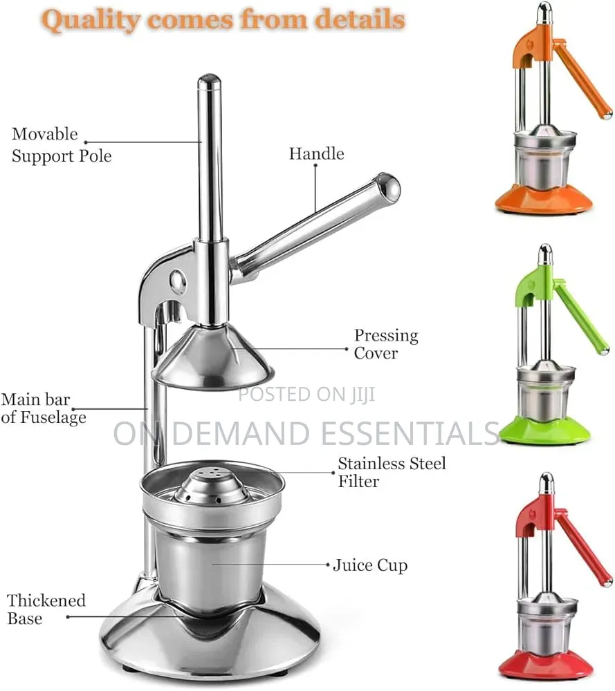 Heavy Duty Metallic Manual Citrus Juicer Stand Machine