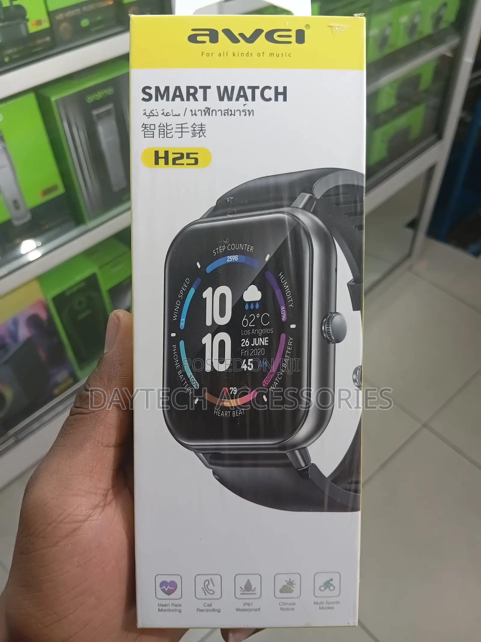 The Awei H25 Smart Watch1.83-Inch HD Touchscreen Display.