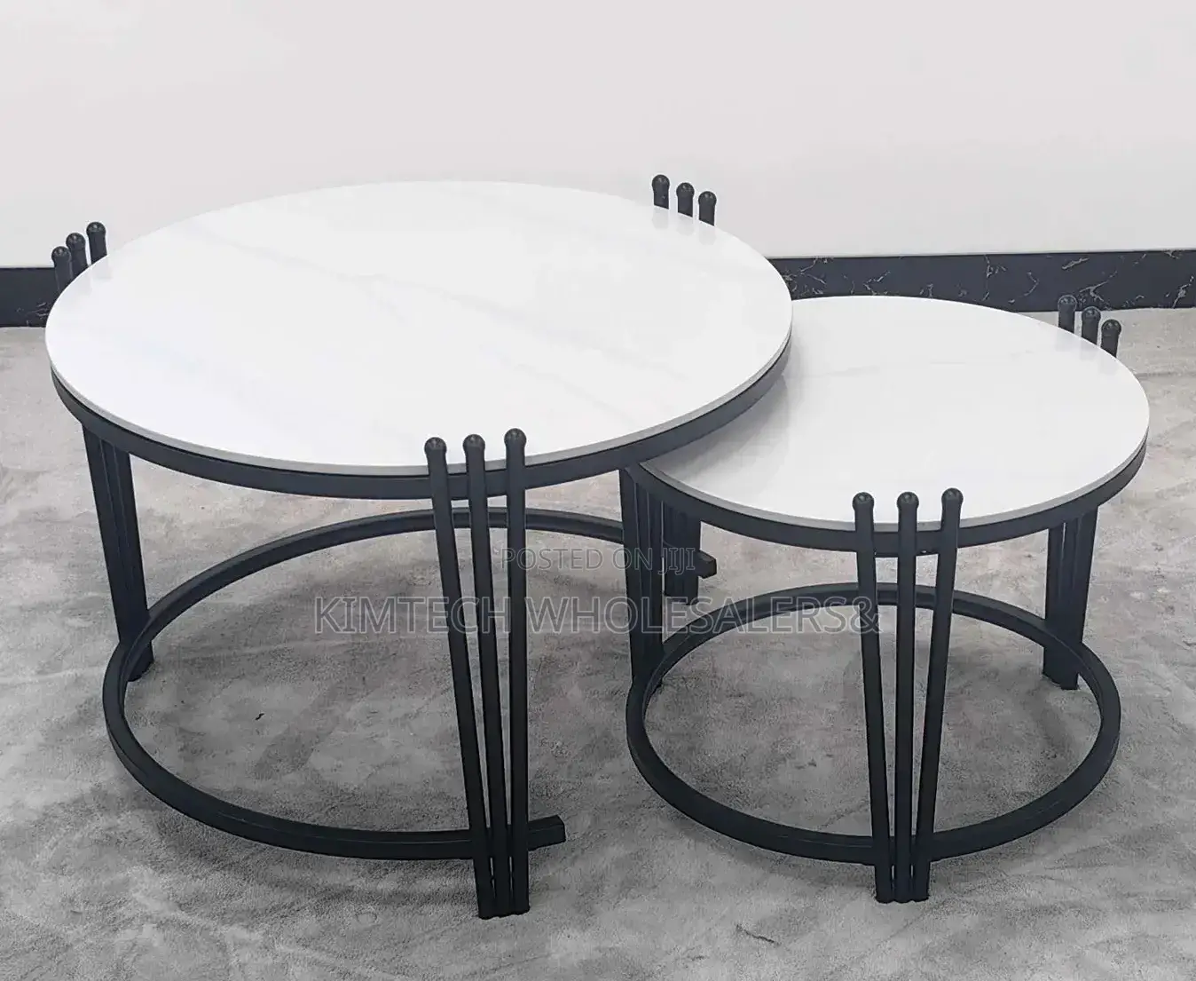2 in 1 Executive Pure Marble Table