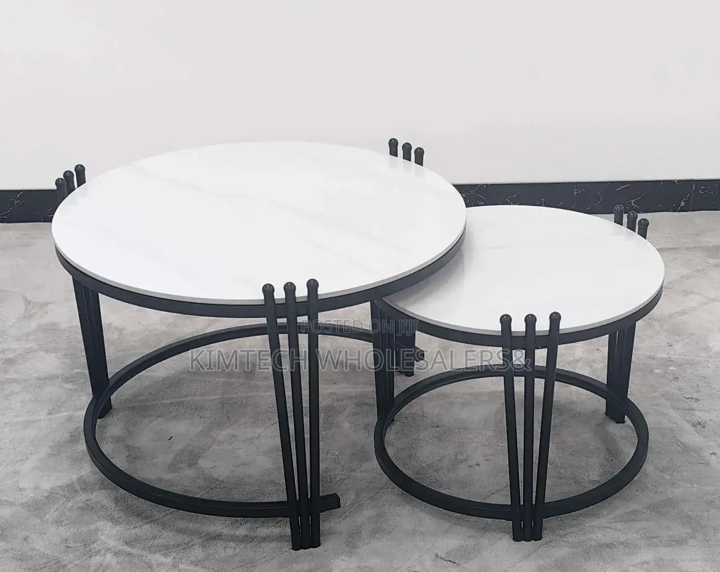 2 in 1 Executive Pure Marble Table