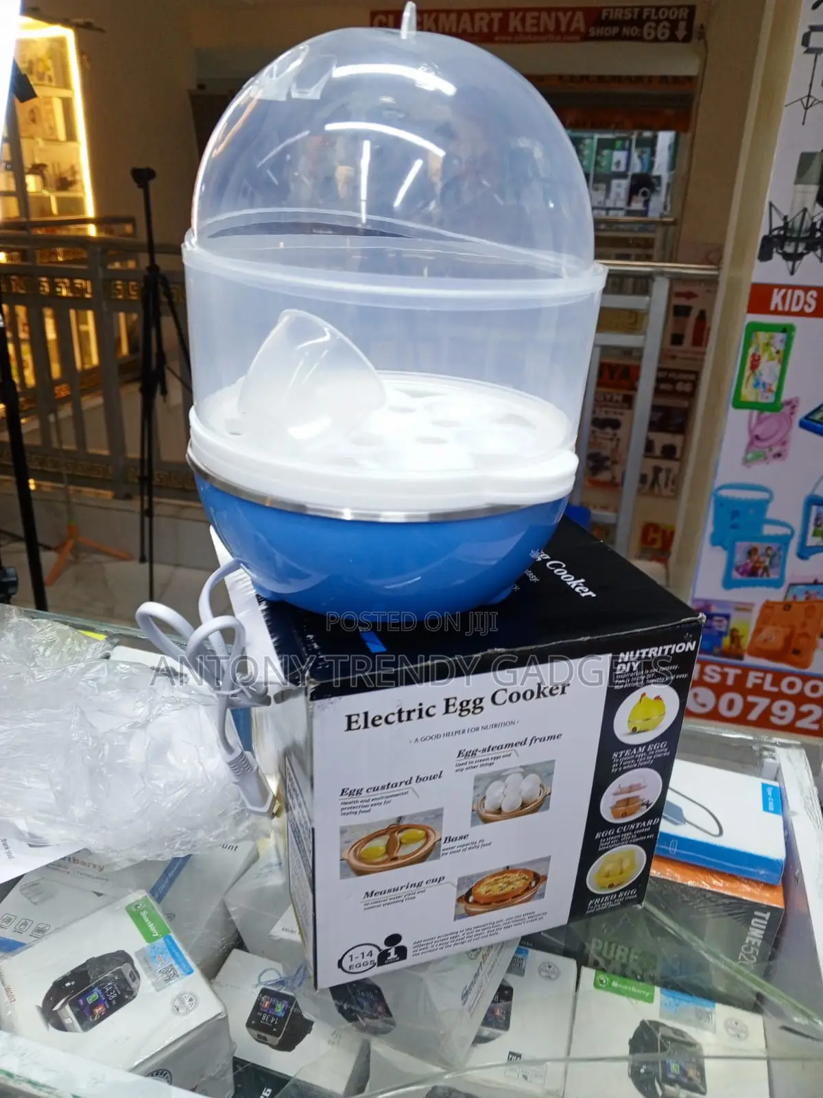 2 Tier Electric Egg Boiler With Auto Shut Off Measuring Cup