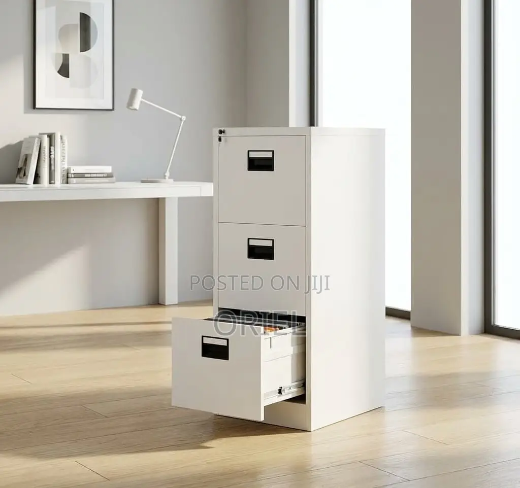 Office Cabinet : Metallic Filing 3-Drawer Cabinet
