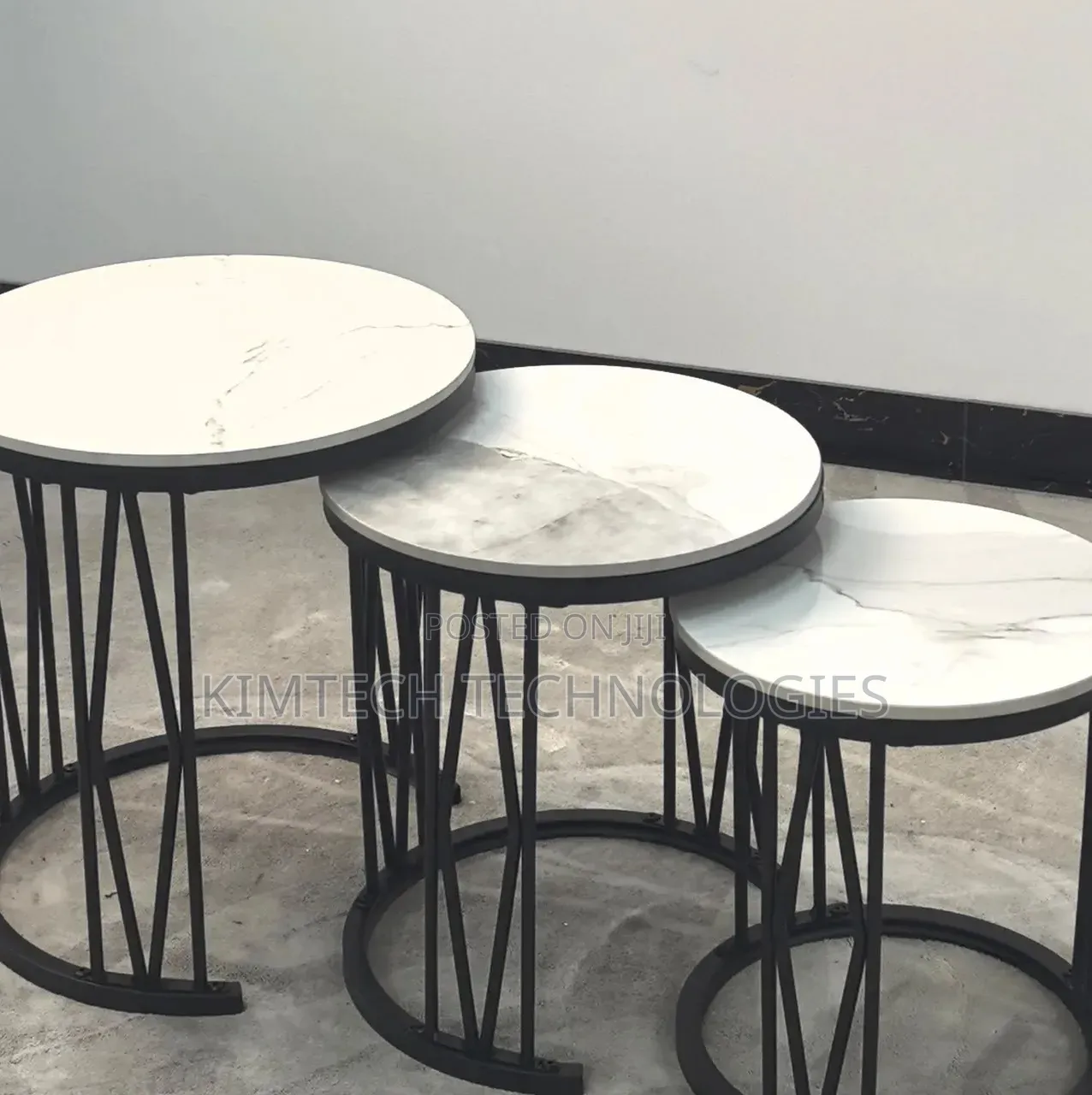 3 in 1 Executive Pure Marble Table