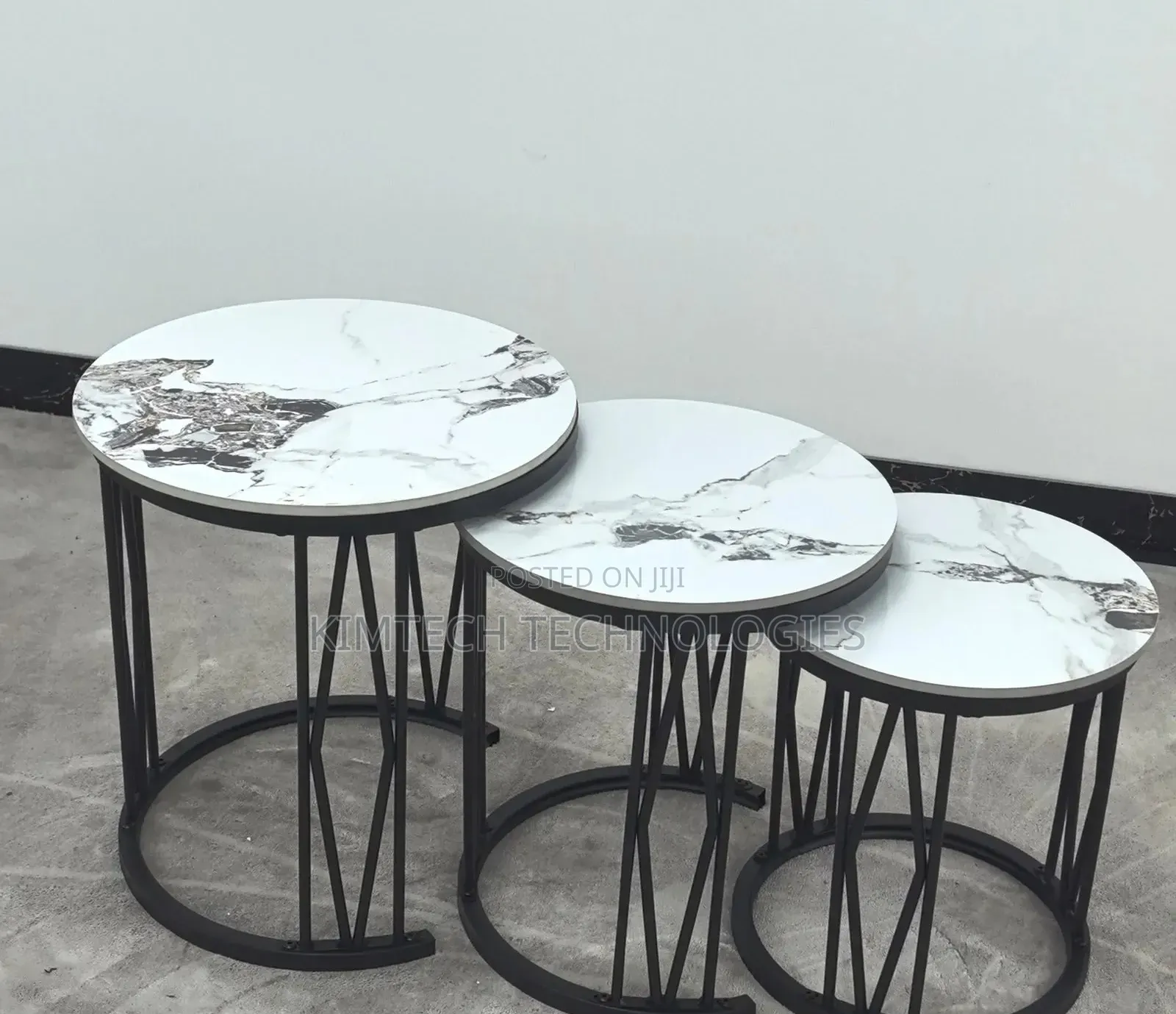 3 in 1 Executive Pure Marble Table