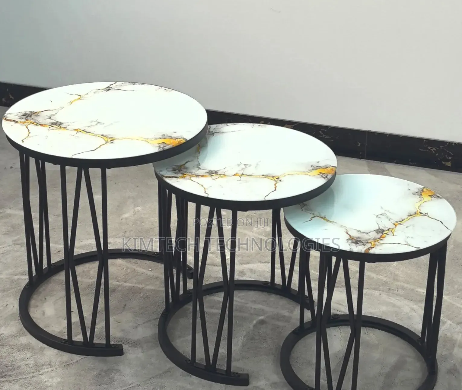 3 in 1 Executive Table (Glass Effect)