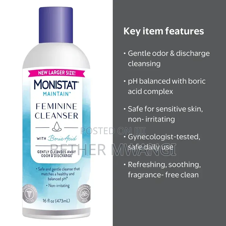 Monistat Boric Acid Feminine Wash, Fragrance-Free (296Ml)