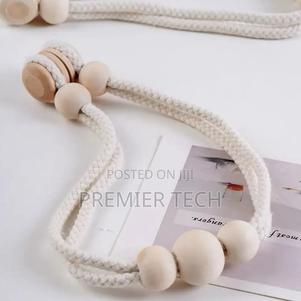 2Pcs Luxury Tassel Beaded Magnetic Curtain Tie Backs