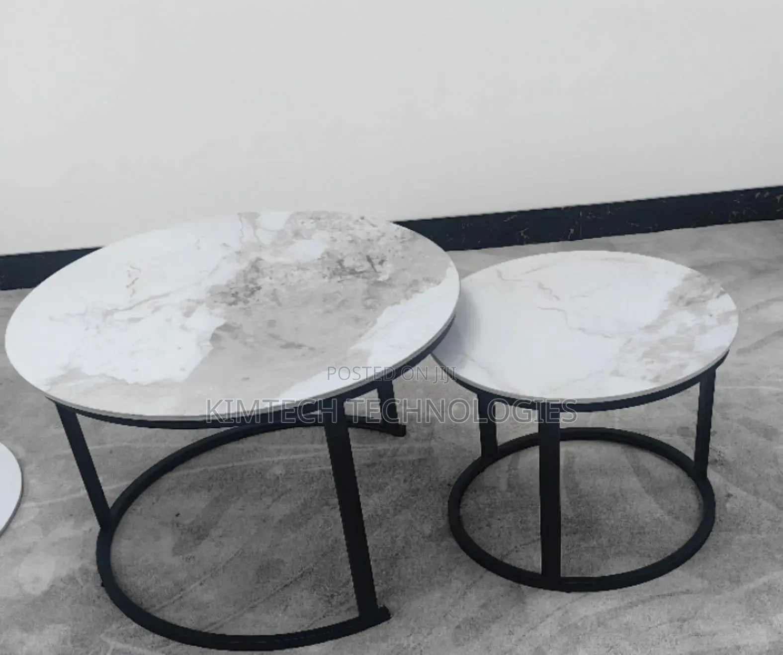Marble Nesting Coffee Table Black