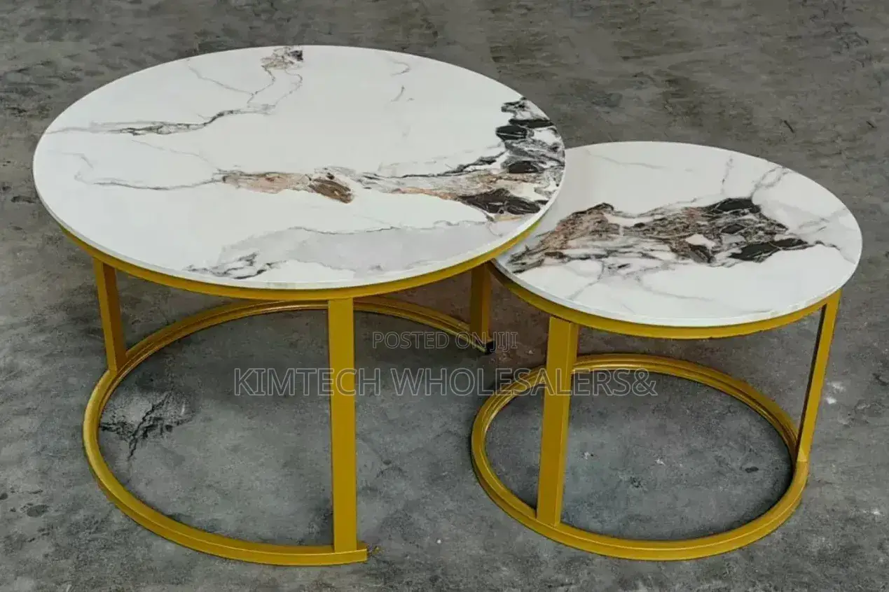 Marble Nesting Coffee Table Gold